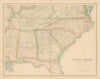 United States South East. Alabama Tennessee Georgia Carolinas c1863 old map