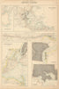 US Northern Ports & Harbours. Boston New York Philadelphia Baltimore c1863 map