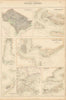US Southern Ports & Harbours. Washington Beaufort Charleston Key West c1863 map