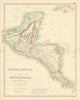 Central America. Chiapa Tabasco Yucatan Honduras Guatemala Costa Rica c1863 map