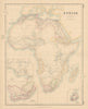 Africa inc. Speke & Grant's Source of the Nile expedition. FULLARTON c1863 map