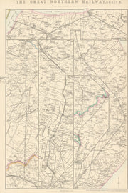 GREAT NORTHERN RAILWAY 3. Loop/Lincolnshire line. Peterborough. WELLER 1864 map