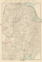 GREAT WESTERN RAILWAY 3. Bristol to Exeter, Plymouth & Yeovil. WELLER 1864 map