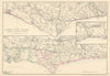 THE SOUTH COAST RAILWAY. Portsmouth to Brighton & Hastings. WELLER 1864 map