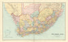Cape Colony, Natal & Orange River Colony. South Africa 44x70cm STANFORD 1904 map