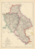 'Tuscany and the Papal States'. Italy. Shows early railways. DOWER 1863 map
