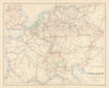 Central Europe with railways. North German Confederation. FULLARTON c1863 map