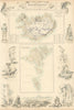 Danish Islands in the North Atlantic Ocean. Iceland & Faroe Islands c1863 map