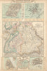 Southern Germany. Bavaria &c. Nuremberg Munich Mainz Frankfurt c1863 old map