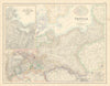 Prussia. Inset the River Oder & Rugen. Germany & Poland. FULLARTON c1863 map