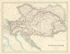 Austrian Empire. Hungary Czechia Croatia Lombardy Veneto. FULLARTON c1863 map