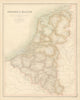 Holland and Belgium. Luxembourg. Benelux. FULLARTON c1863 old antique map