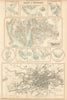 Scotland West Ports. Clyde Glasgow Ayr Campbelltown Largs Troon Irvine c1863 map