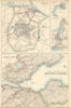 Scotland East Ports & Harbours. Edinburgh Leith Forth Estuary Aberdeen c1863 map