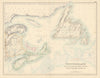 Newfoundland New Brunswick Nova Scotia PEI. Canada Maritimes FULLARTON c1863 map