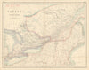 Canada with part of United States. Ontario & Quebec. FULLARTON c1863 old map