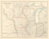 United States Midwest. Dacotah Minnesota Wisconsin Iowa. FULLARTON c1863 map