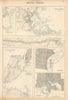 US Northern Ports & Harbours. Boston New York Philadelphia Baltimore c1863 map