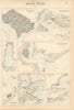 US Southern Ports & Harbours. Washington Beaufort Charleston Key West c1863 map