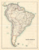 South America by SWANSTON / FULLARTON. Patagonia Guianas c1863 old antique map