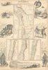 West Coast of South America. Chile, Bolivia & Peru. FULLARTON c1863 old map