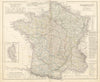 Frankreich. France. Stein/Köhler 1858 old antique vintage map plan chart