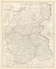 Königreich Polen. The Kingdom of Poland. Stein/Streit 1858 old antique map