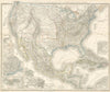 Vereingte Staaten… by Stein & Heck. Civil War USA. German colonies 1858 map
