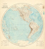 WESTERN HEMISPHERE. The Americas; Pacific Ocean; New Zealand. LETTS 1892 map