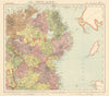 NE IRELAND. Lighthouses. Lifeboat stations. Round towers. Ulster. LETTS 1892 map