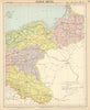 EAST GERMAN EMPIRE. Prussia Poland Posen Silesia Pomerania. LETTS 1892 old map