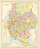 RUSSIA. Eastern Europe. Ukraine Belarus Baltics Finland Georgia. LETTS 1892 map