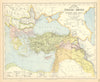 OTTOMAN EMPIRE in Europe and Asia. Greece Balkans Turkey Levant. LETTS 1892 map
