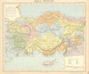 TURKEY. Asia Minor vilayets. Dodecanese. British Consuls. Cyprus. LETTS 1892 map