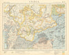 WEST BRITISH INDIA. Malwa Khandeish Berar Goondwana Bhopal. Railways 1892 map