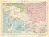 CENTRAL BRITISH INDIA Bengal Central Provinces Bandelkand. Railways 1892 map