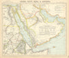 ARABIA Deba/Dubai Abothubi/Abu Dhabi Katar/Qatar Hejaz Oman. LETTS 1892 map