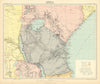 EAST AFRICAN GREAT LAKES. German/Portuguese Tanzania Zanzibar. LETTS 1892 map