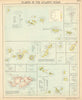 ATLANTIC ISLANDS. Azores Madeira Canary Cape Verde Falklands. LETTS 1892 map
