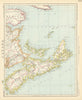 NOVA SCOTIA New Brunswick Prince Edward's Island. Lighthouses. LETTS 1892 map