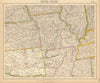 MISSOURI IL AR. INDIAN TERRITORY native American tribal reserves. LETTS 1892 map