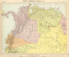AMAZONIA & ANDEAN STATES. Colombia before separation of Panama. LETTS 1892 map