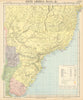 SOUTH BRAZIL URUGUAY. Lighthouses. Bahia Minas Gerais Sao Paolo. LETTS 1892 map
