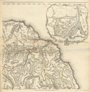 Kingston-upon-Hull town city plan & North York Moors. Whitby. Jefferys 1772 map