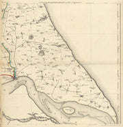 Holderness. Hedon, Hornsea, Kingston upon Hull & Patrington. Jefferys 1772 map