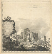 Middleham Castle & dedication to Charles Watson-Wentworth by Jefferys 1772 map