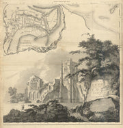 Scarborough city plan. Fountains Abbey. The County of York… Jefferys 1772 map