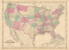 Johnson's United States. Wyoming part of Dakota Territory 1865 old antique map