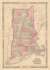 Johnson's Vermont New Hampshire Massachusetts Rhode Island Connecticut 1865 map