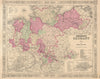 Johnson's Germany No. 1. Northern Germany 1865 old antique map plan chart